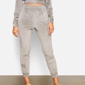Skims Grey Velour Jogger Lounger Pants size Large